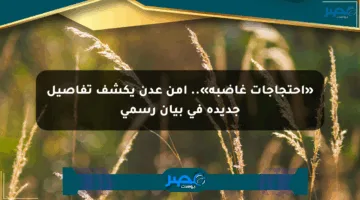 «احتجاجات غاضبة».. أمن عدن يكشف تفاصيل جديدة في بيان رسمي